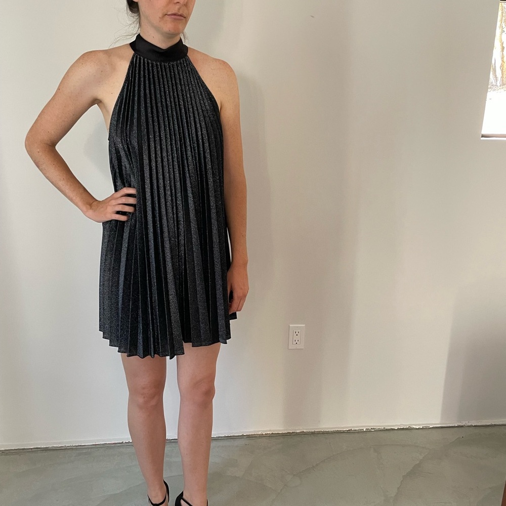 Zara Shimmering Black Evening Dress